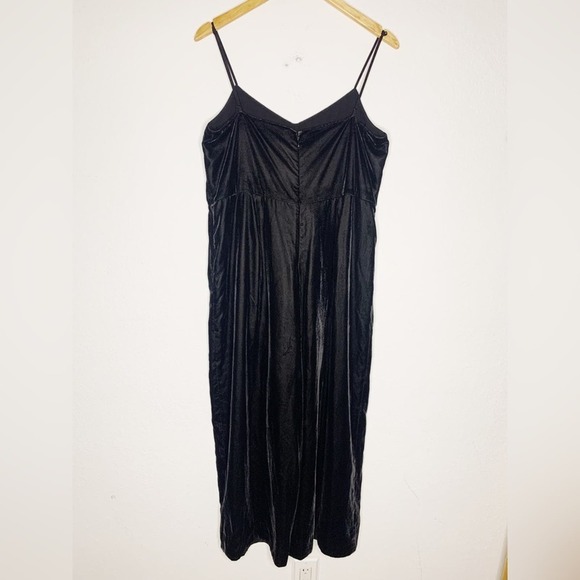 New J. Crew Cropped Wide Leg Jumpsuit in Black Velvet Size 14 $128 - Picture 7 of 10
